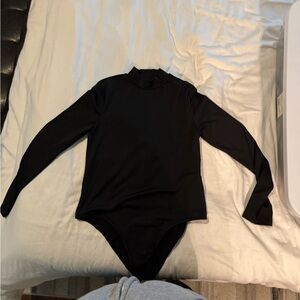 SHEIN Black Long Sleeve Maternity Bodysuit